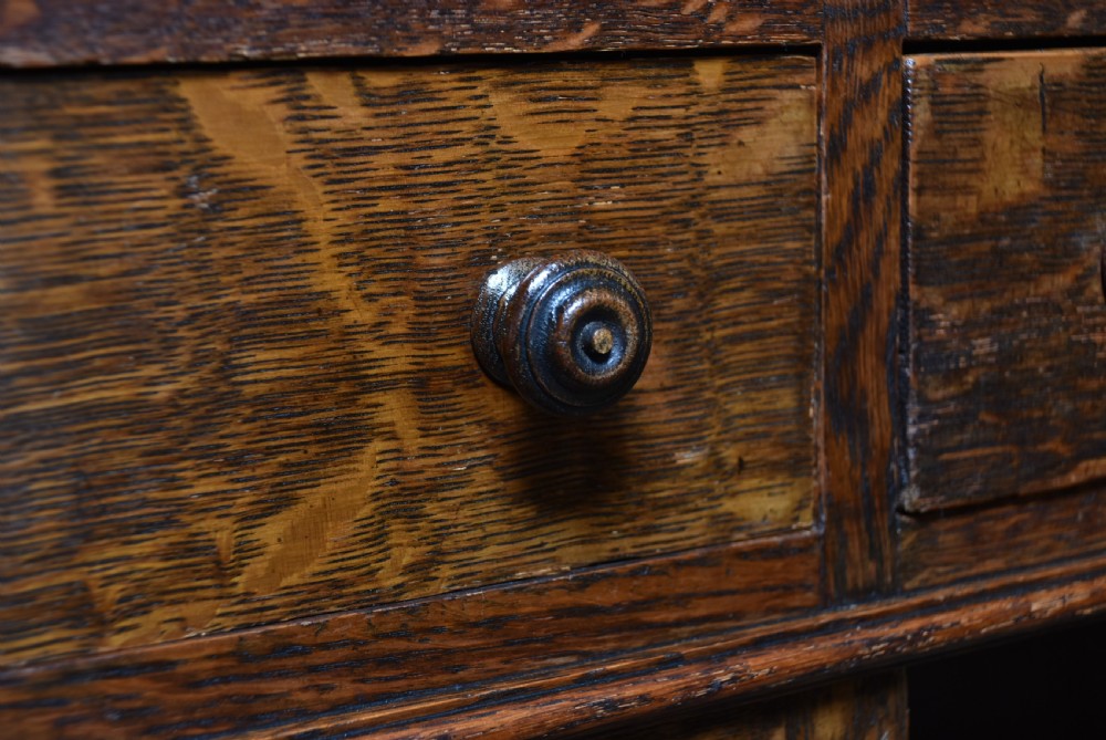 Victorian Oak Partner Desk View XXIX