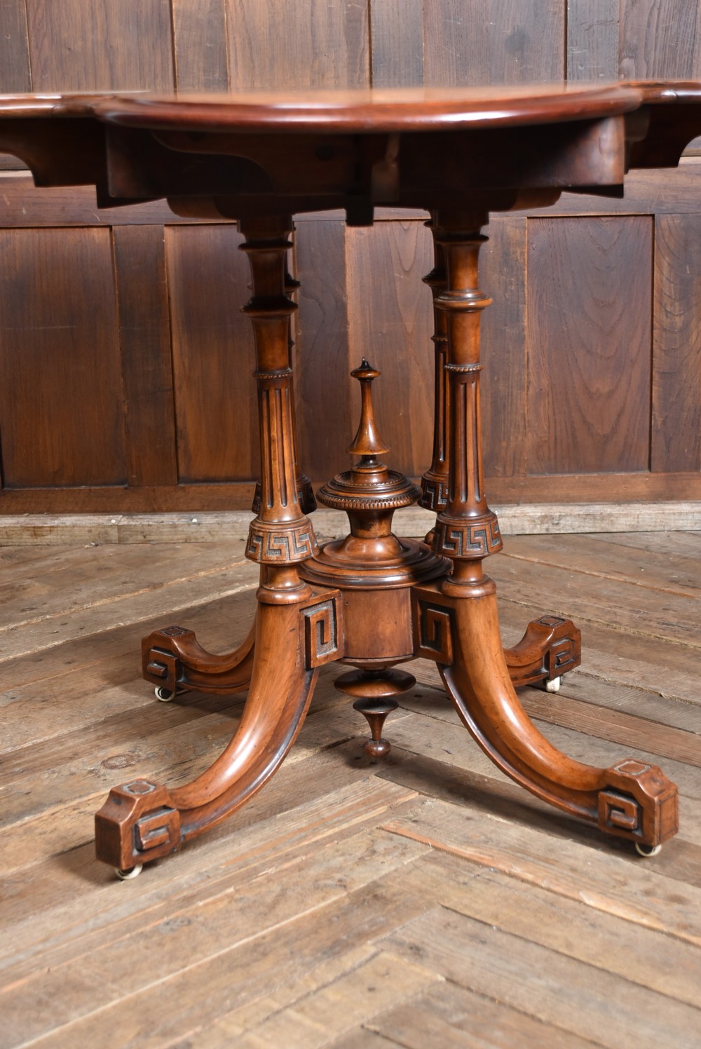 Victorian Walnut Drop-Leaf Games Table View XXIV