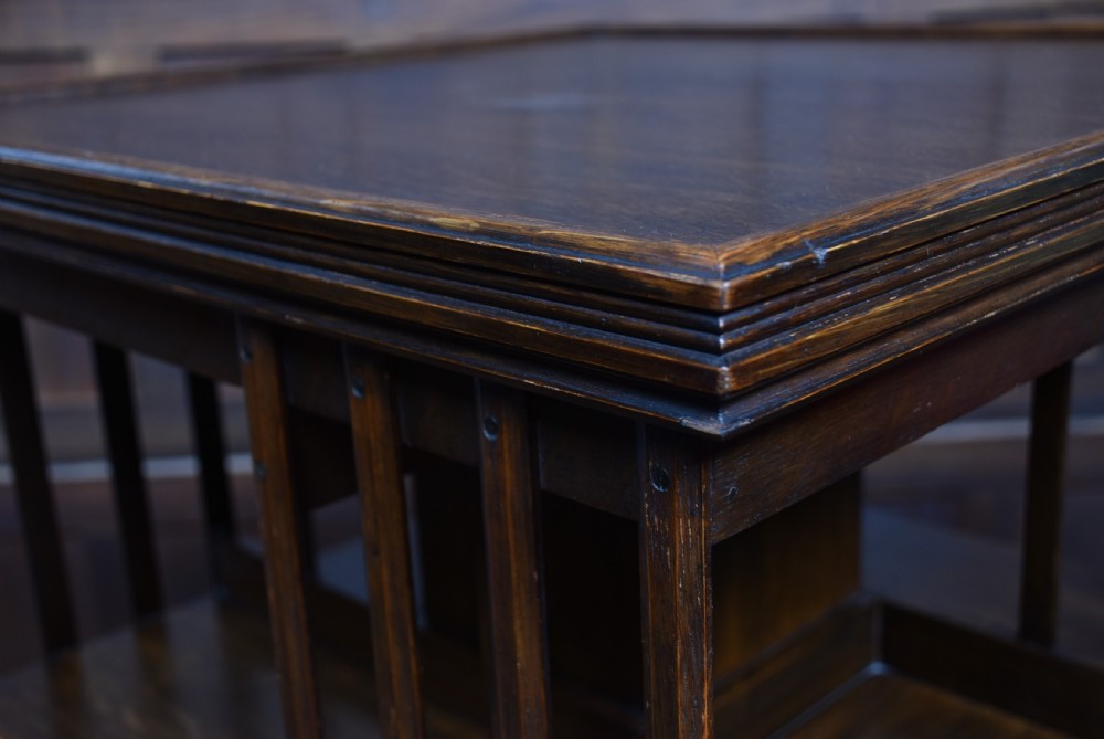 Edwardian Oak Revolving Bookcase View V