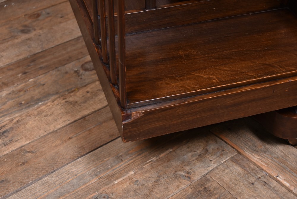Edwardian Oak Revolving Bookcase View VII