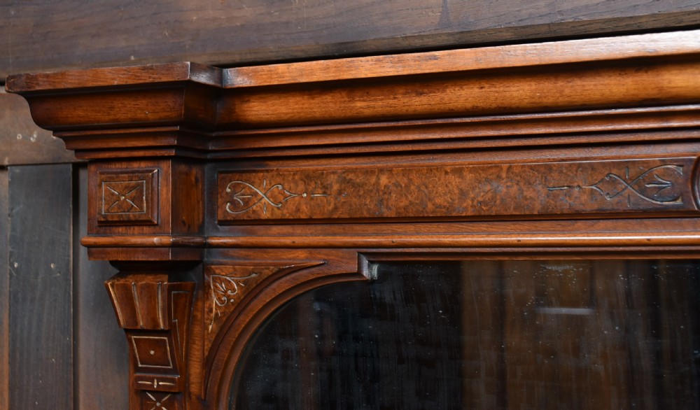 Edwardian Walnut Over Mantle Mirror View IV