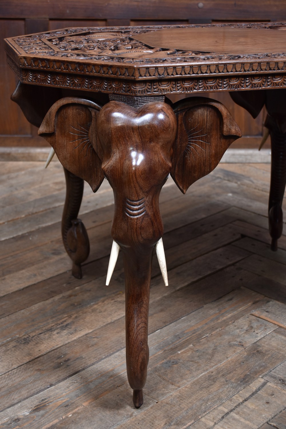 Anglo-Indian Elephant Side Table, View II