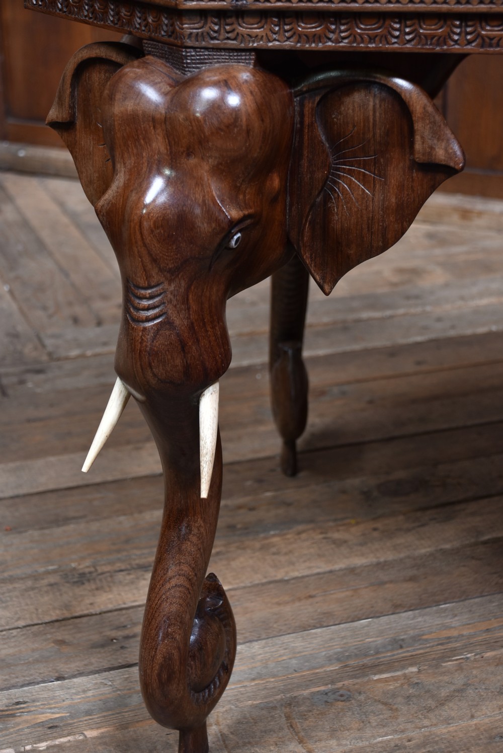 Anglo-Indian Elephant Side Table, View IV