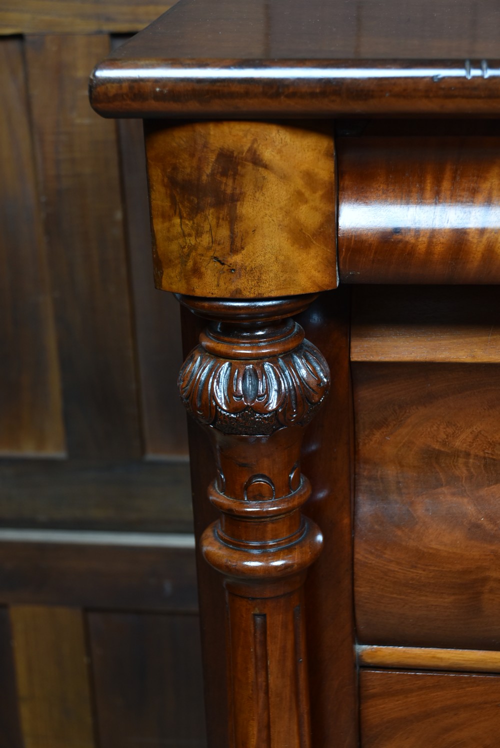 Victorian Scottish Mahogany Ogee/ Chest of Drawers View II