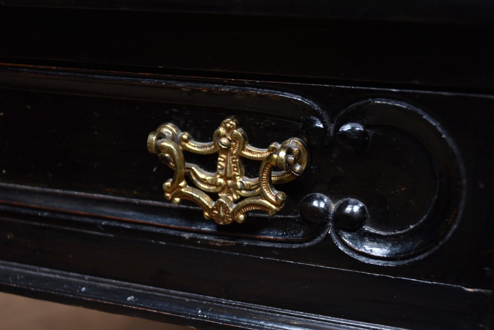 Black Lacquered Edwardian Ladies Writing Desk View VIII