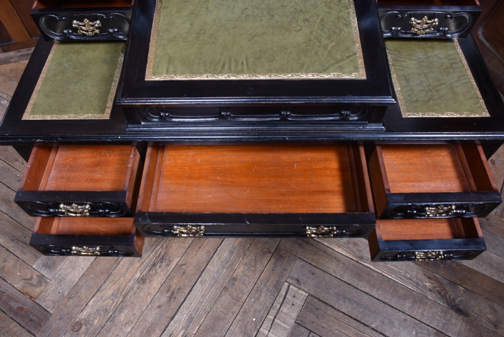 Black Lacquered Edwardian Ladies Writing Desk View XI