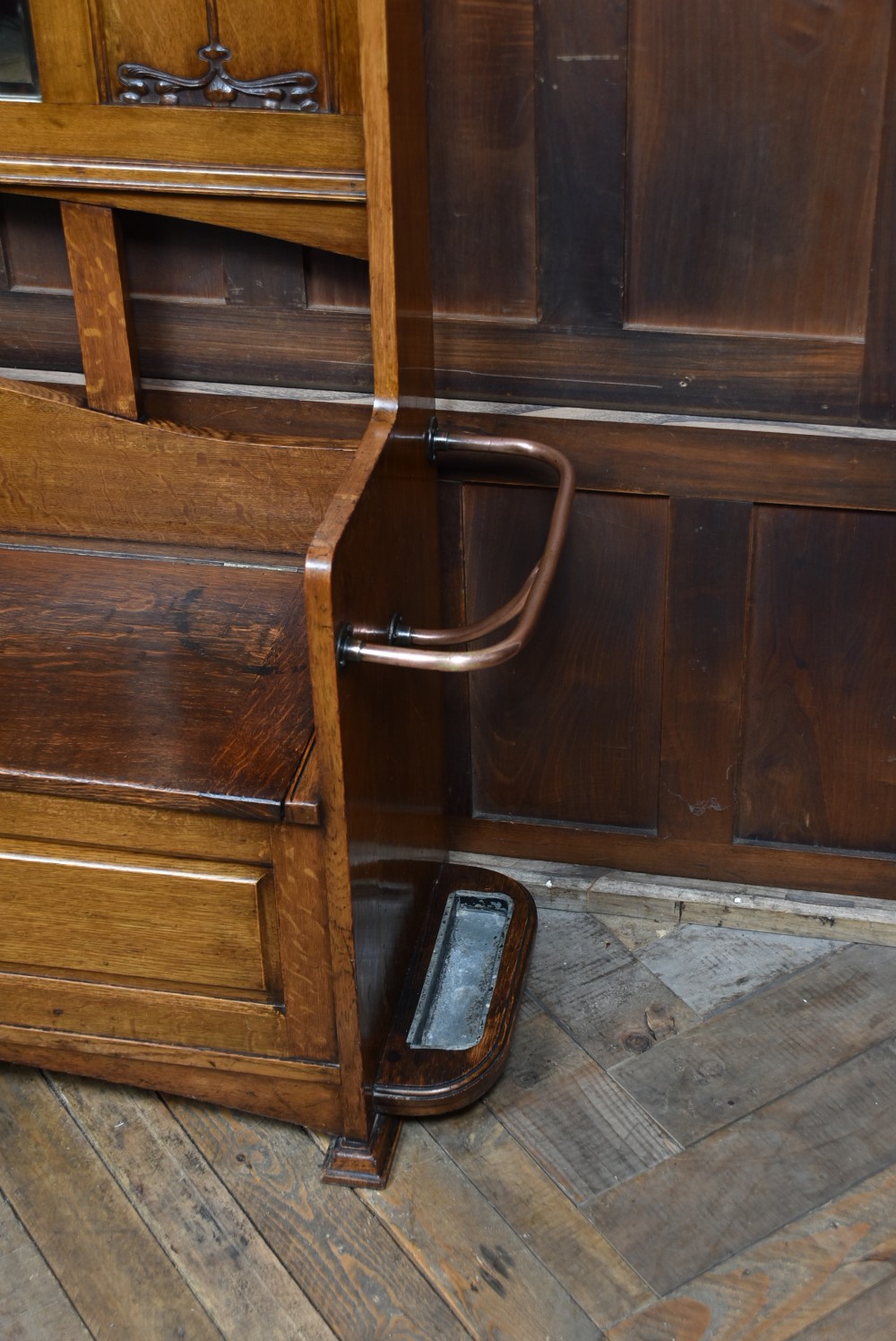 Art Nouveau Oak Hall Stand View IV