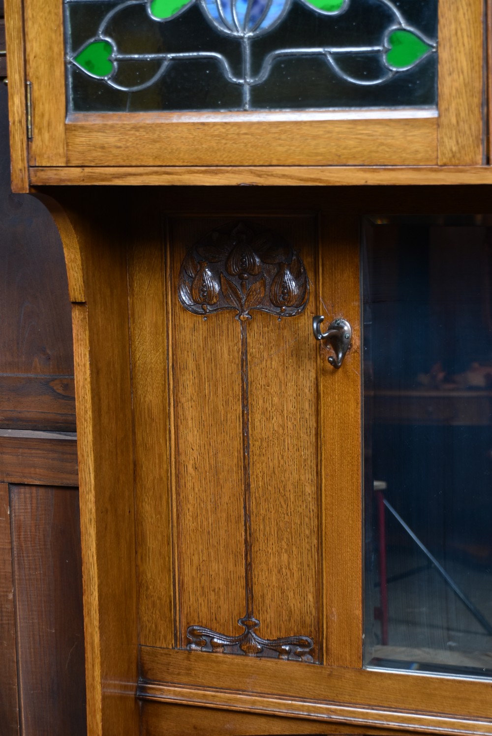 Art Nouveau Oak Hall Stand View IX