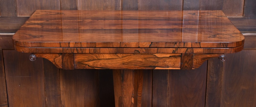 Victorian Rosewood Fold-Over Card Table View V