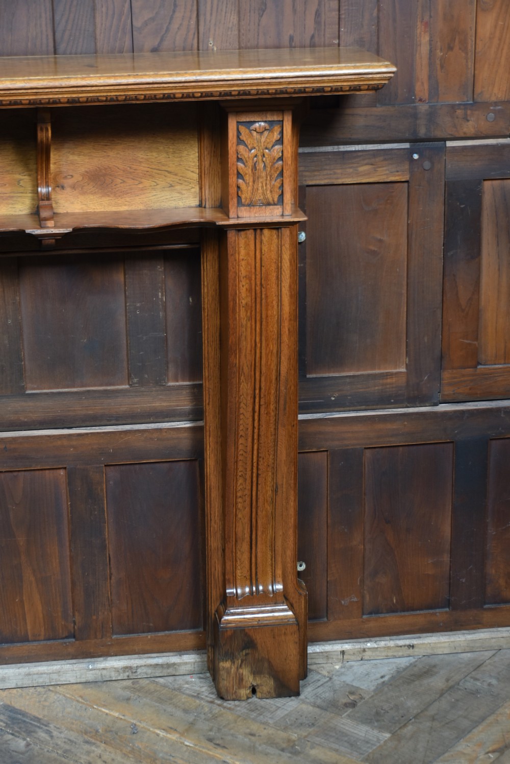 Edwardian Oak Fire Surround View III