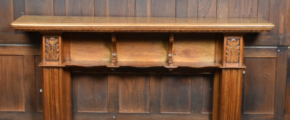 Edwardian Oak Fire Surround View IV