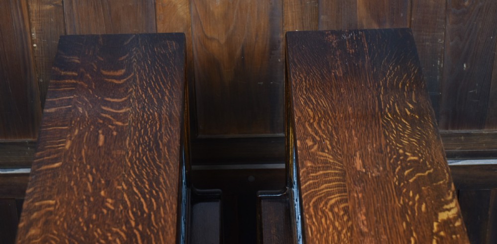Pair of Edwardian Oak Bookcases View XVIII