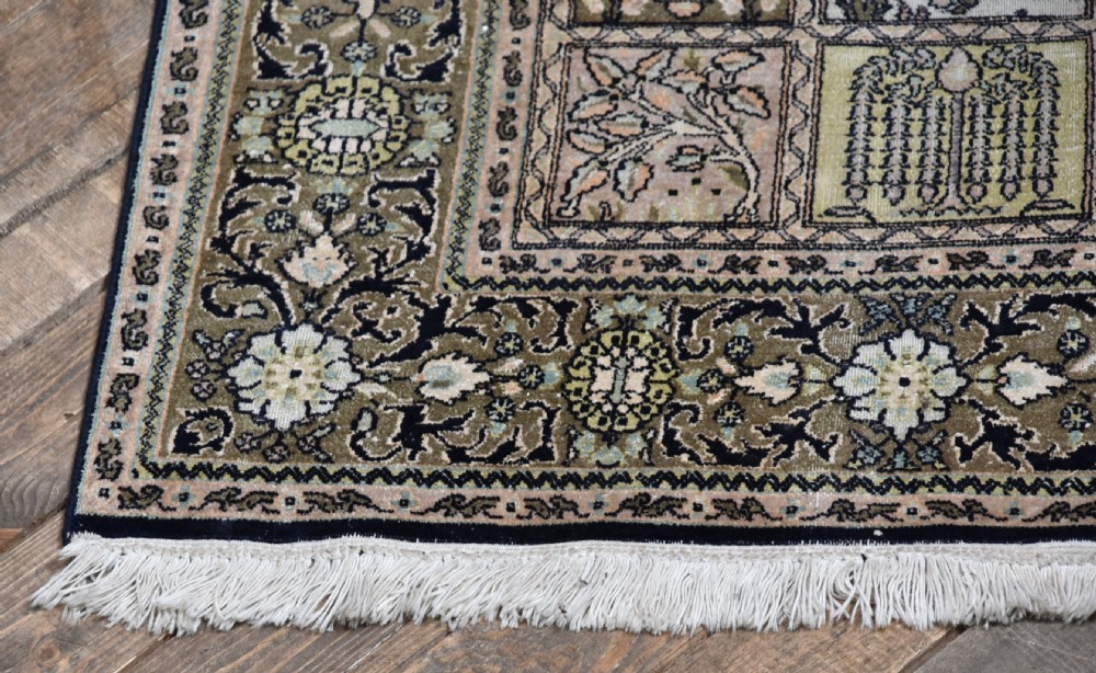  Vintage Hand-knotted Silk Rug View V