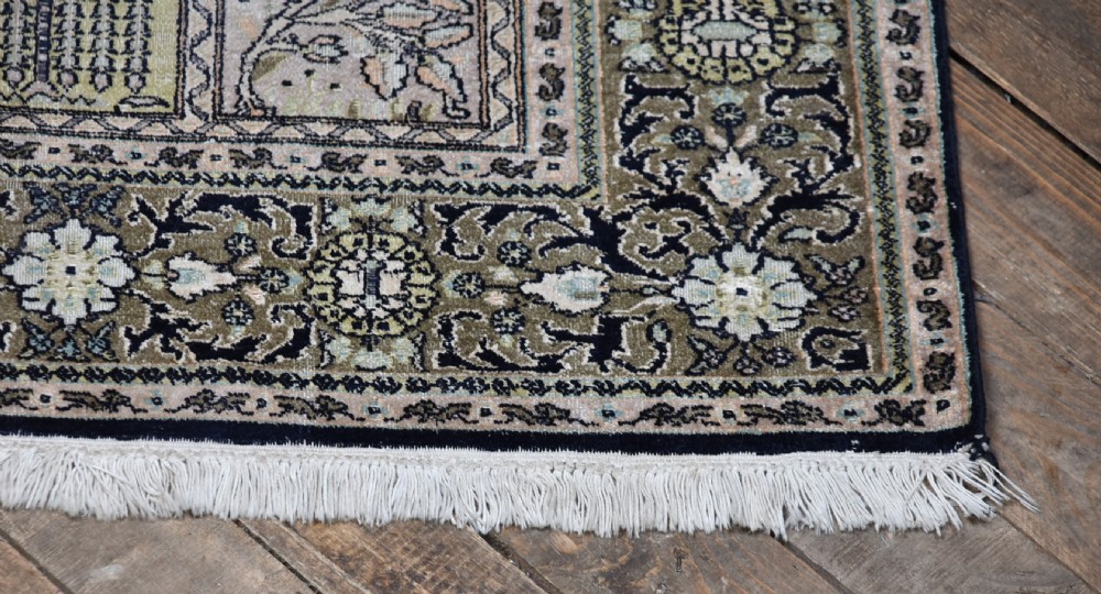  Vintage Hand-knotted Silk Rug View VII