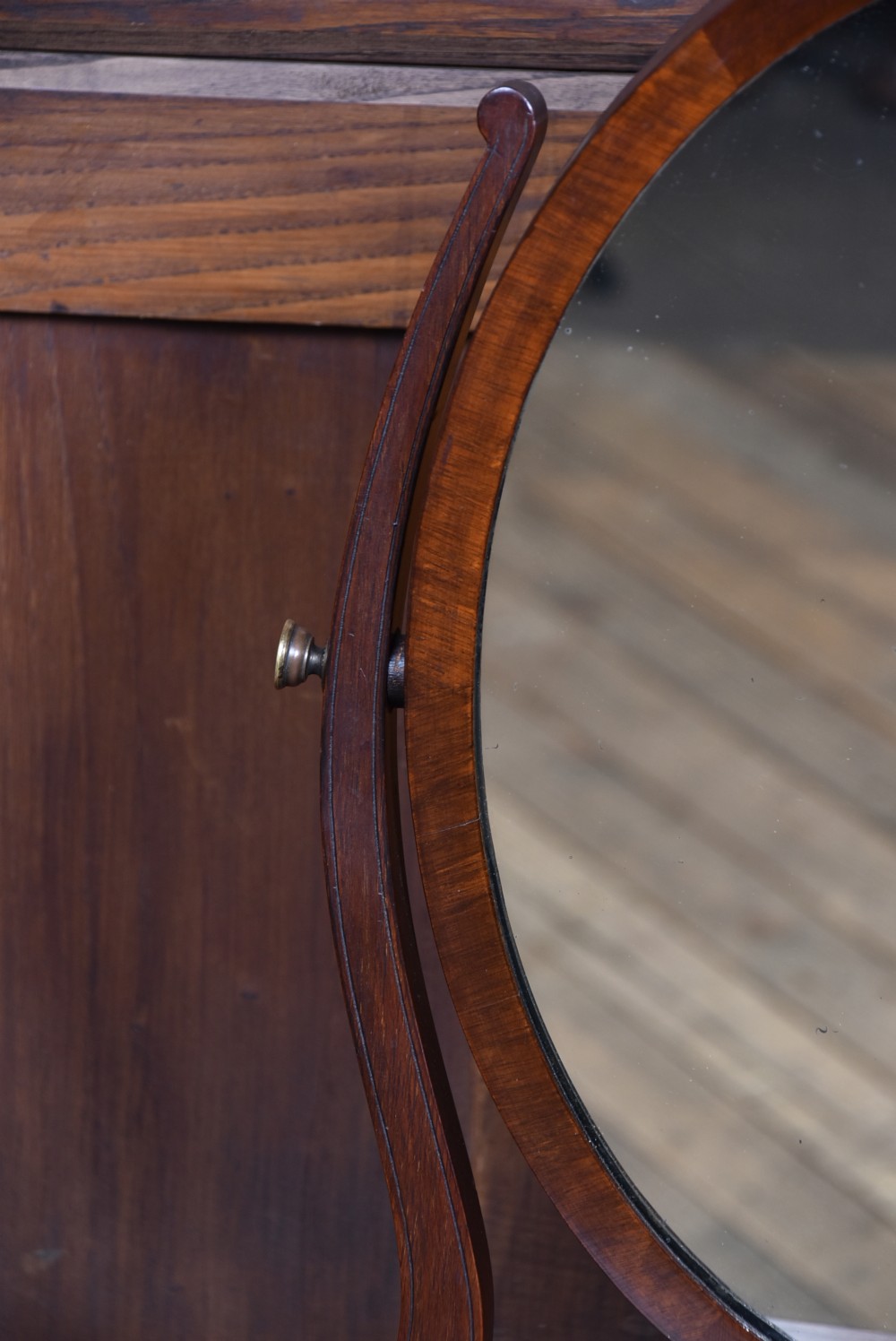 Edwardian Oval Dressing Table Mirror View VI