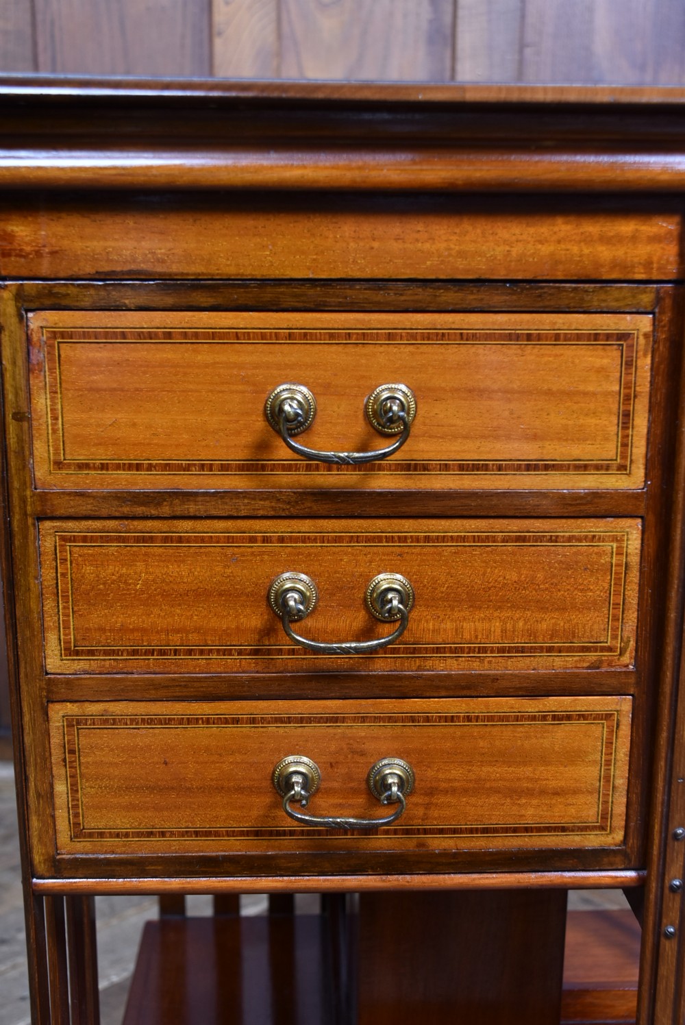 Edwardian Mahogany Revolving Bookcase View V