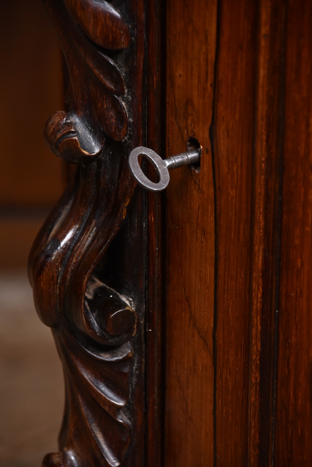 Victorian Rosewood Cylinder Cupboard View X