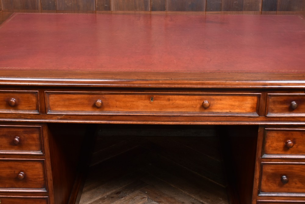 Victorian Mahogany Partners Desk View IV