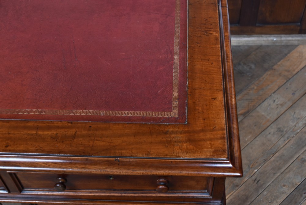 Victorian Mahogany Partners Desk View IX