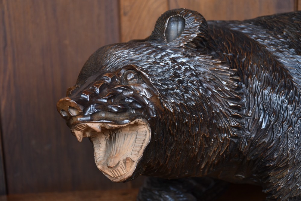 Japanese Carved Wooden Bear View III