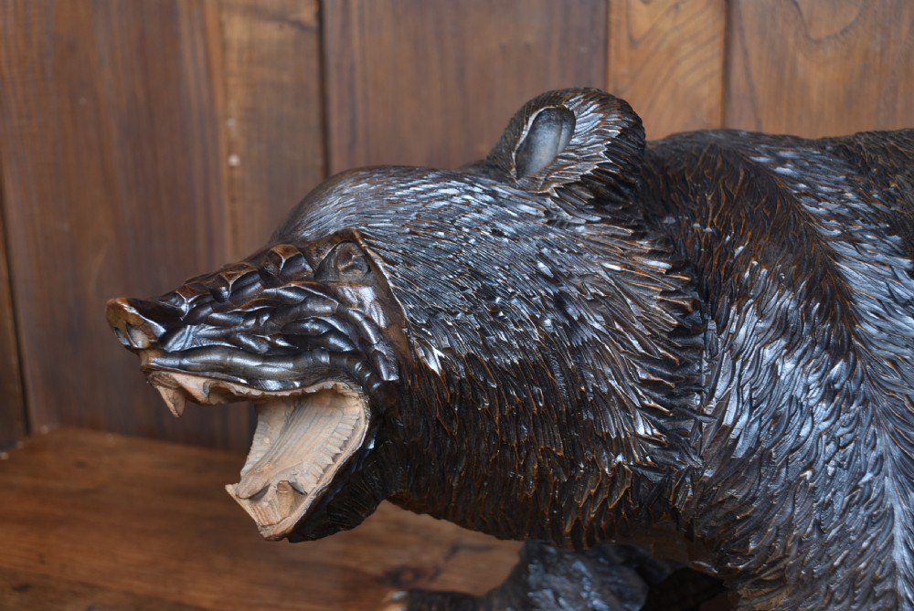 Japanese Carved Wooden Bear View VI