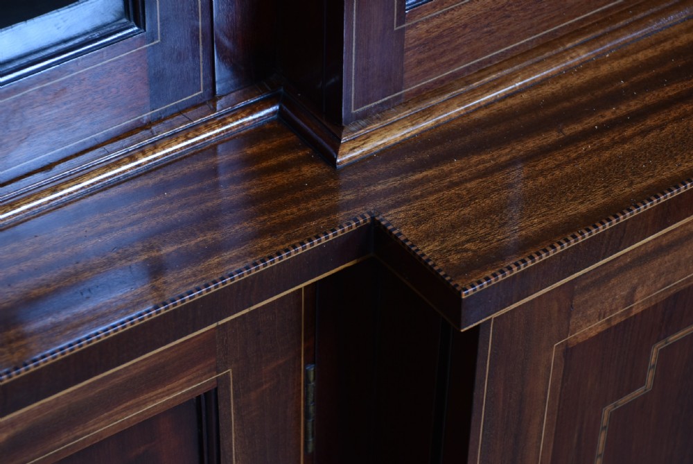 Edwardian Break-Front Bookcase View X