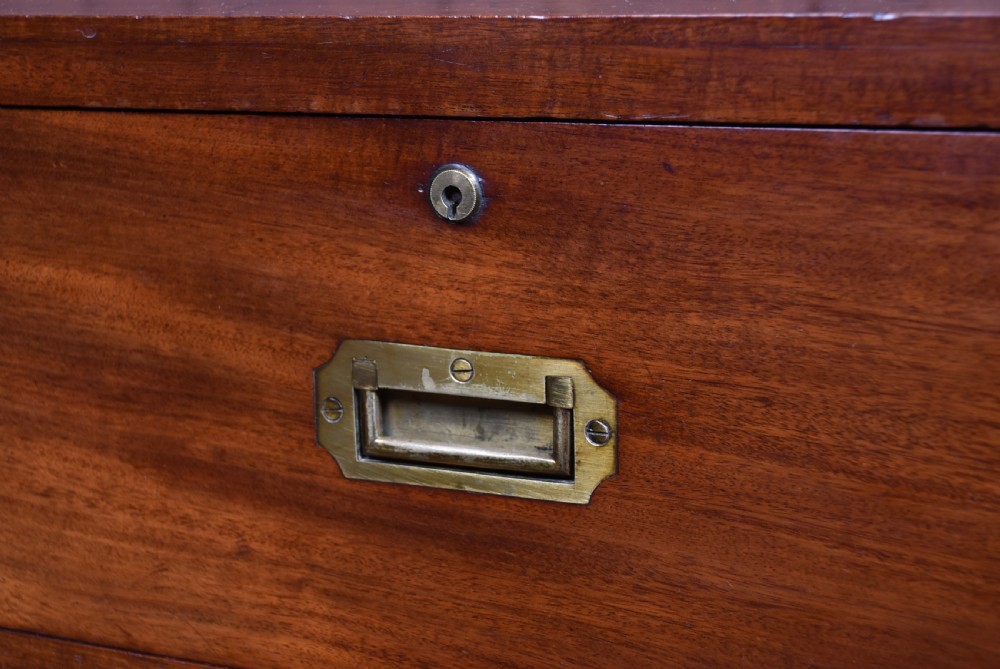 Mahogany Secretaire Campaign Chest View III