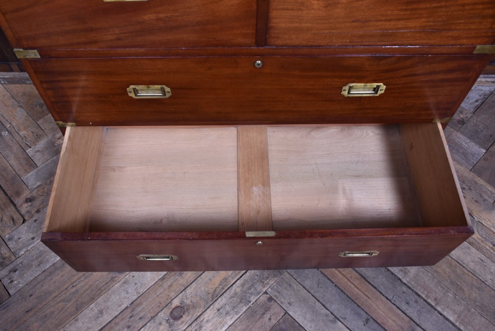 Mahogany Secretaire Campaign Chest View VII