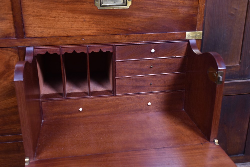Mahogany Secretaire Campaign Chest View X
