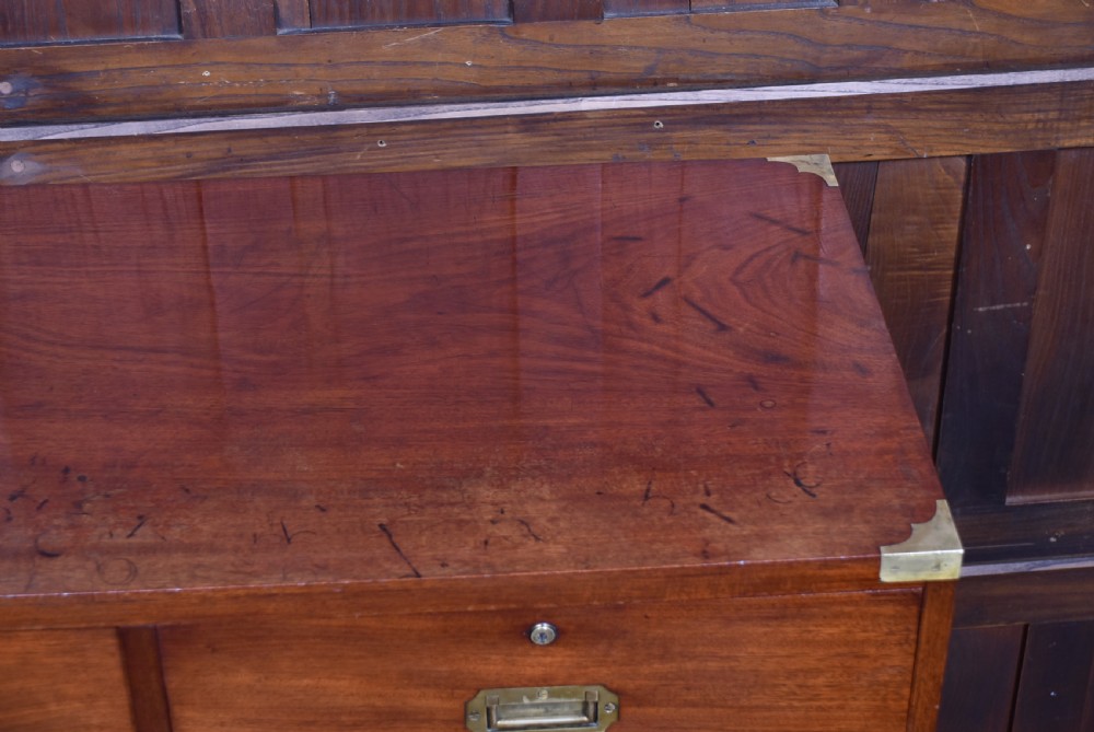 Mahogany Secretaire Campaign Chest View XV