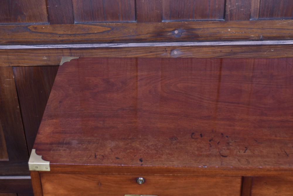 Mahogany Secretaire Campaign Chest View XVI