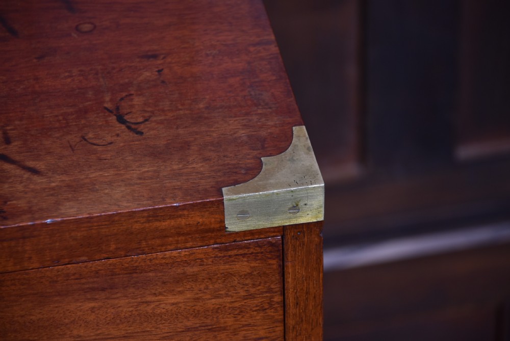Mahogany Secretaire Campaign Chest View XVII