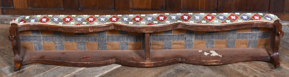Victorian Walnut Beaded Fender Stool View IX