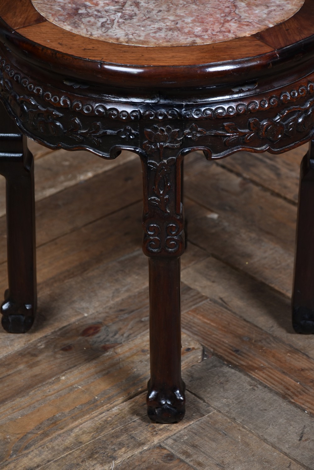 Chinese Marble Top Plant Stand View V