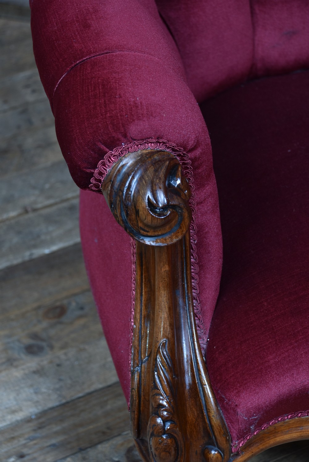 Victorian Rosewood Library Chair View III