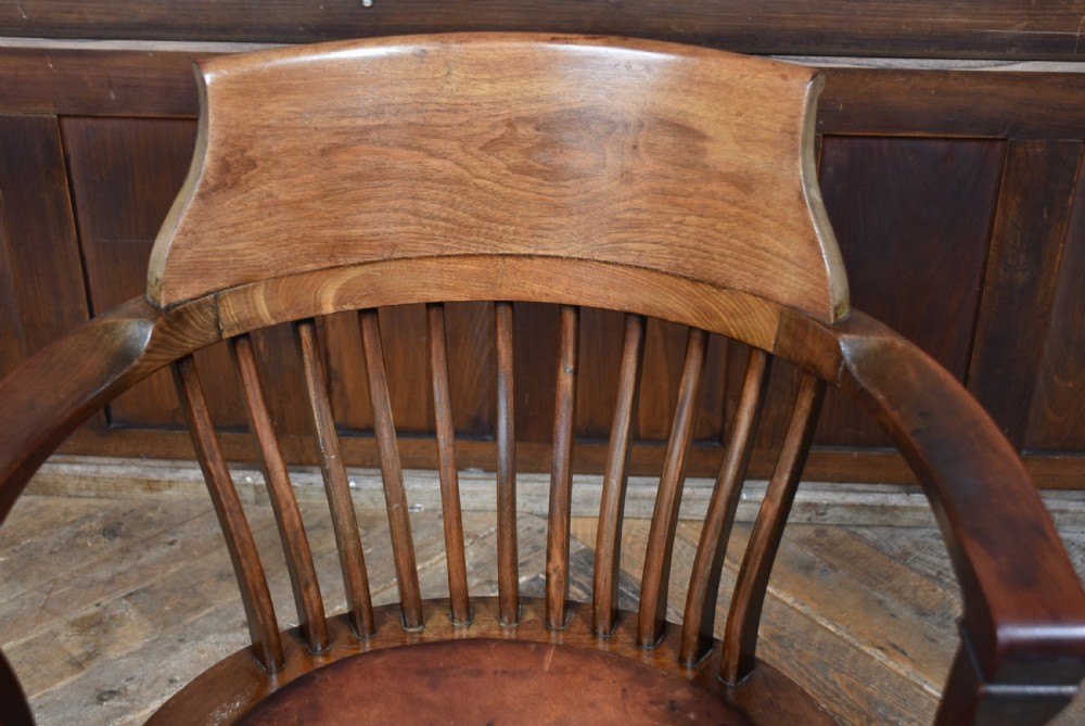 Edwardian Mahogany Swivel Desk Chair View IV