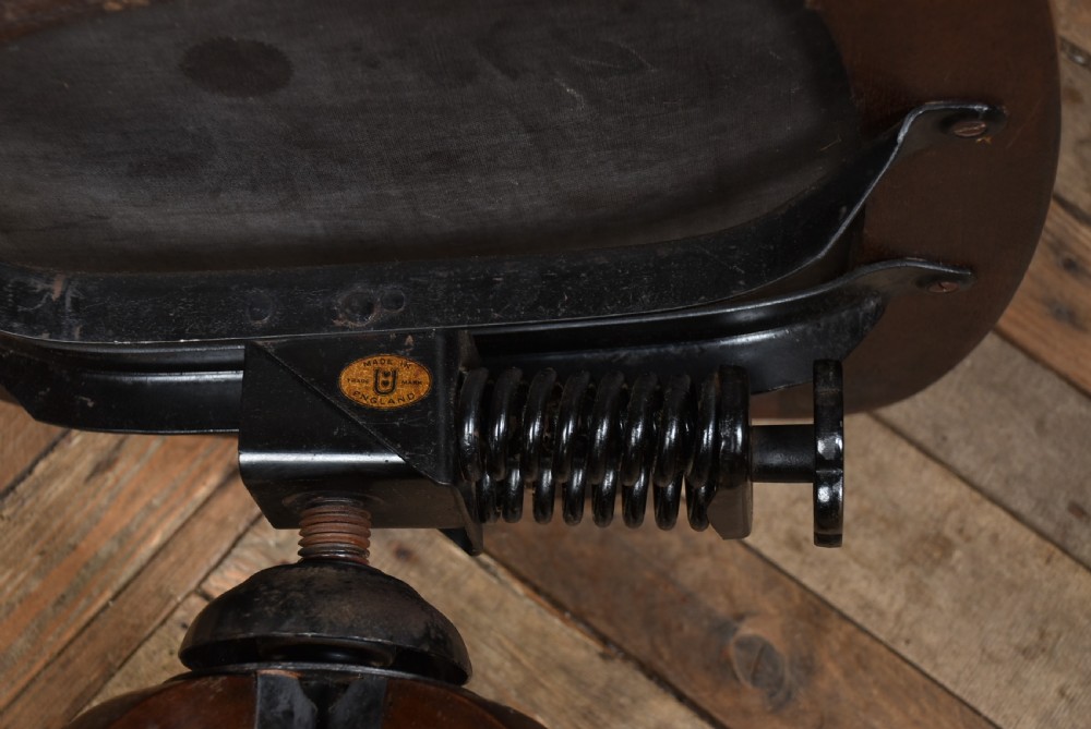 Edwardian Mahogany Swivel Desk Chair View X