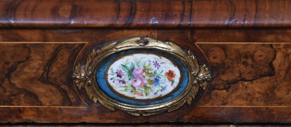 Victorian Burr Walnut Pier Cabinet/ Display Cabinet View VII