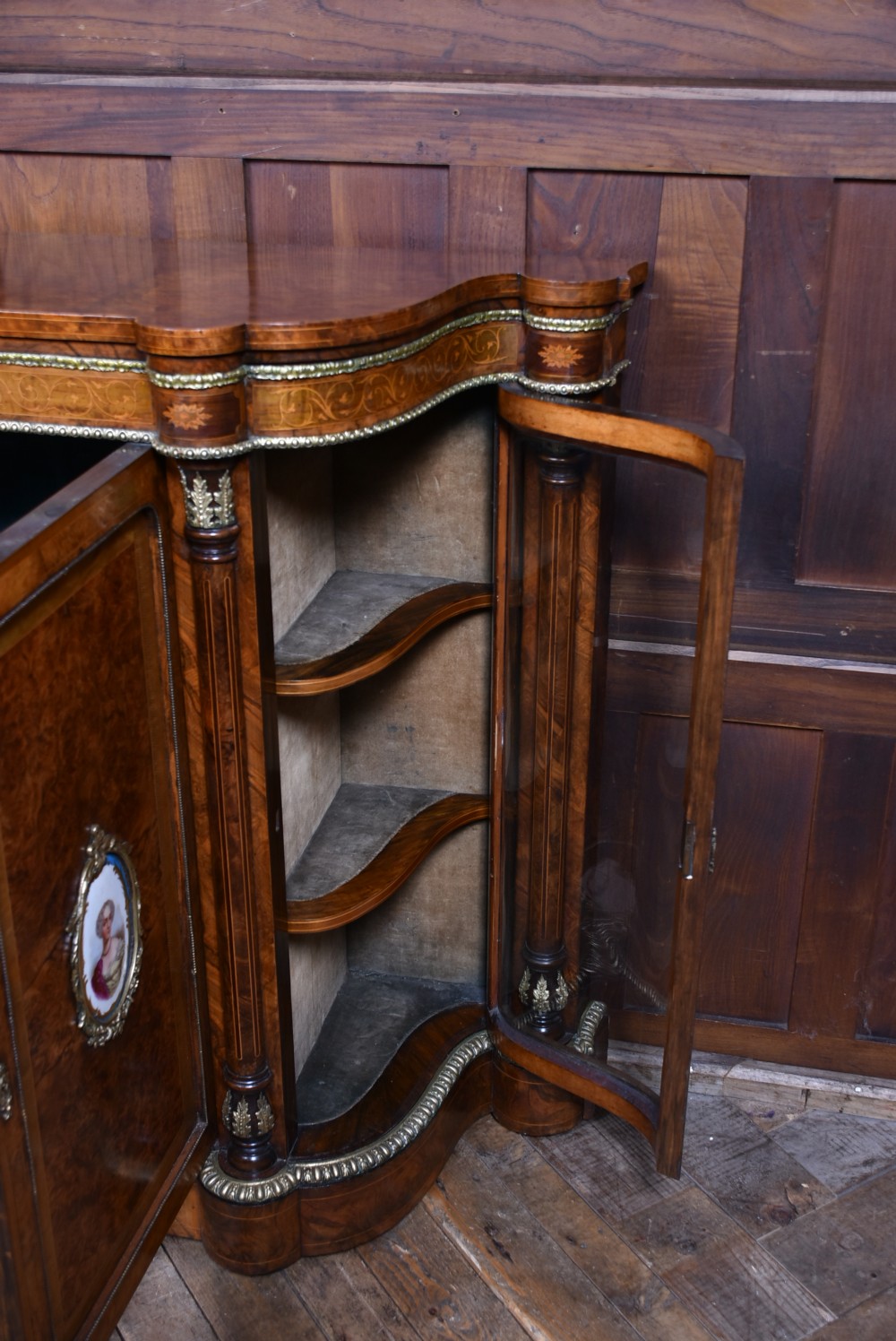 Victorian Walnut Credenza View IX