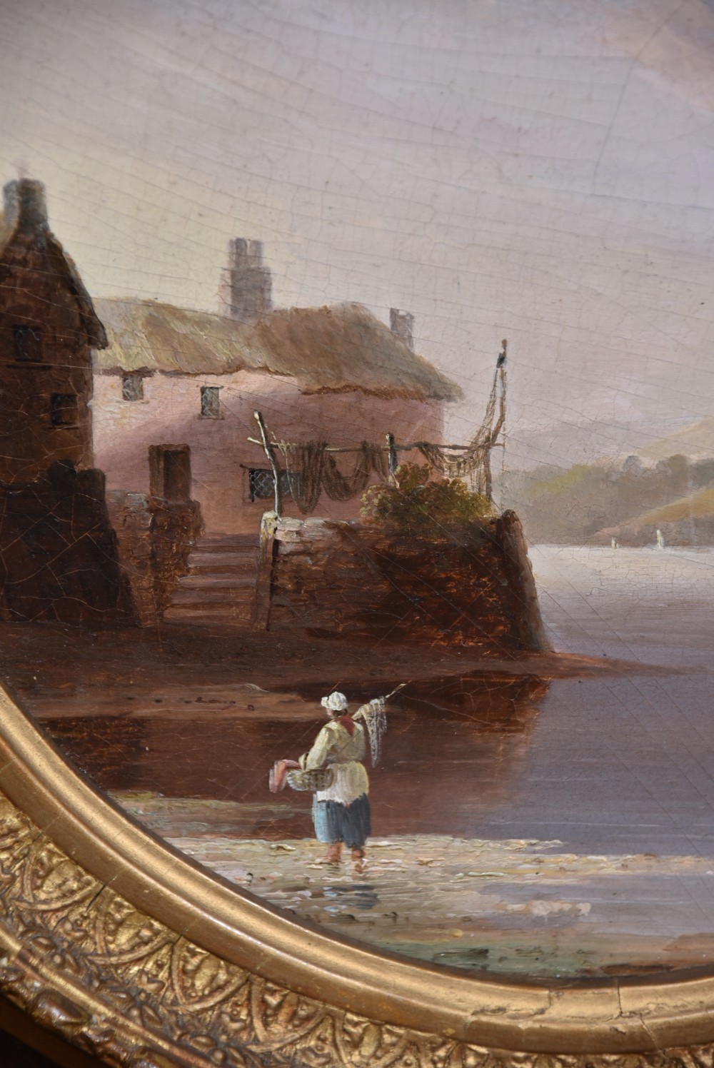 Oil on Board River Scene View III