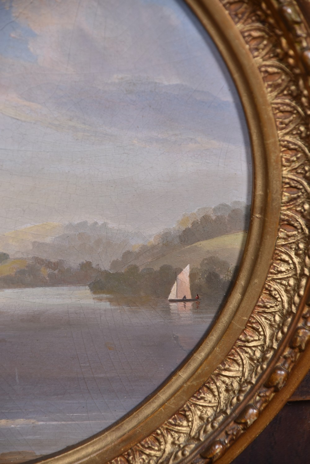 Oil on Board River Scene View VI