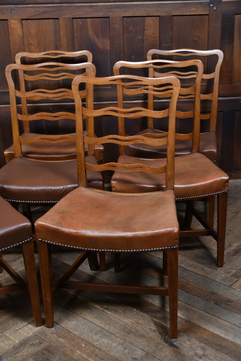 Set of 8 Edwardian Ladderback Chairs View II