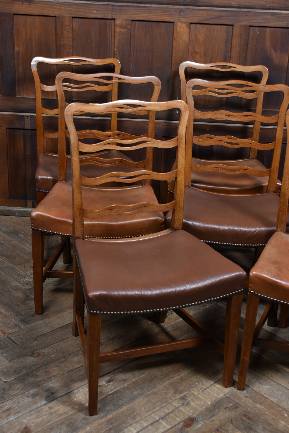 Set of 8 Edwardian Ladderback Chairs View III
