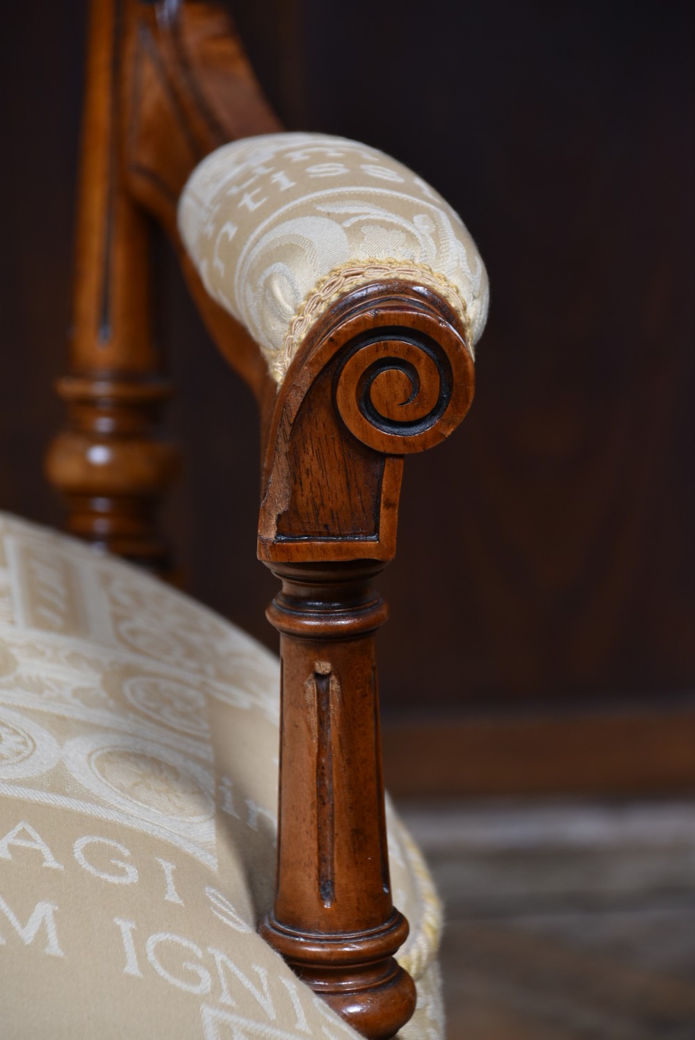 Pair of Victorian Walnut Parlour Chairs  (His and Hers) View XIII