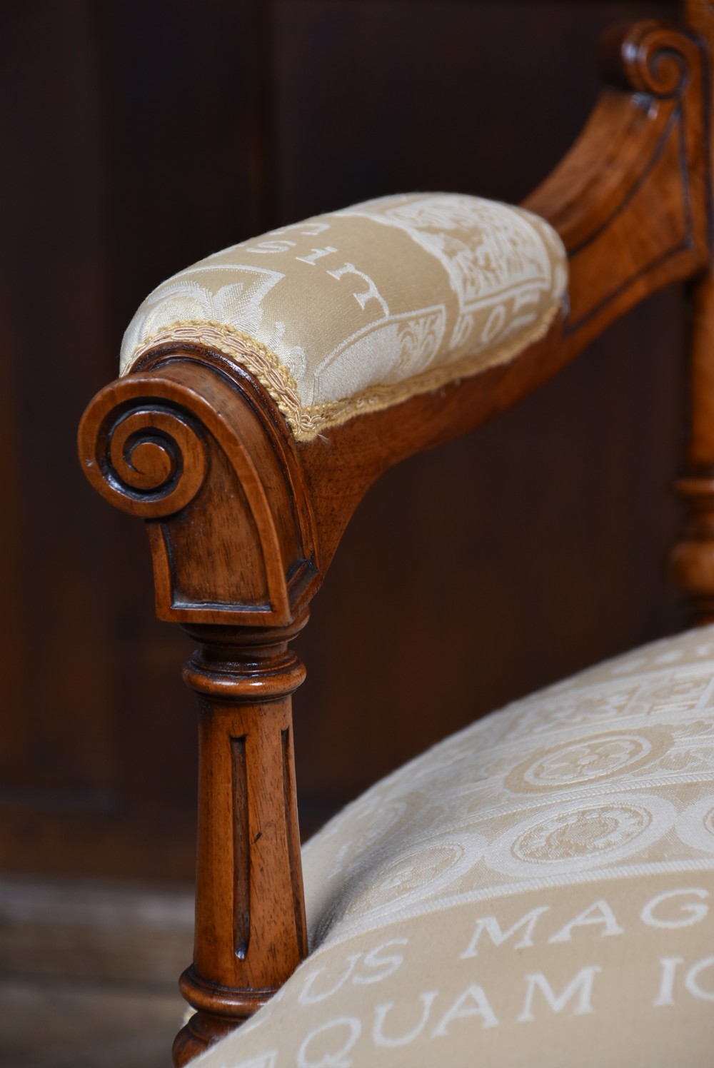 Pair of Victorian Walnut Parlour Chairs  (His and Hers) View XIV