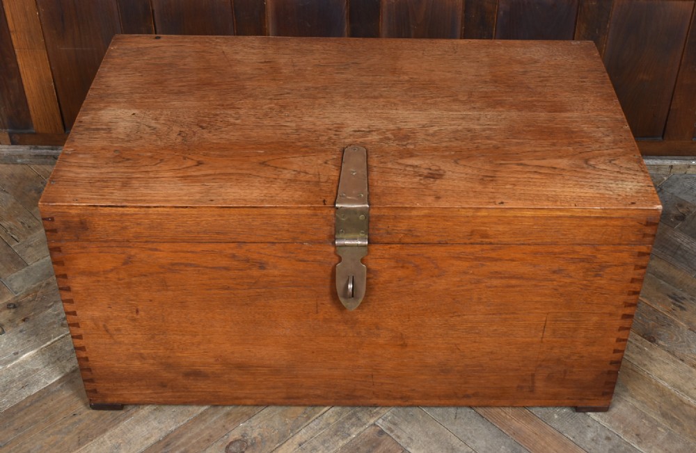 19th Century Teak Blanket Box View V