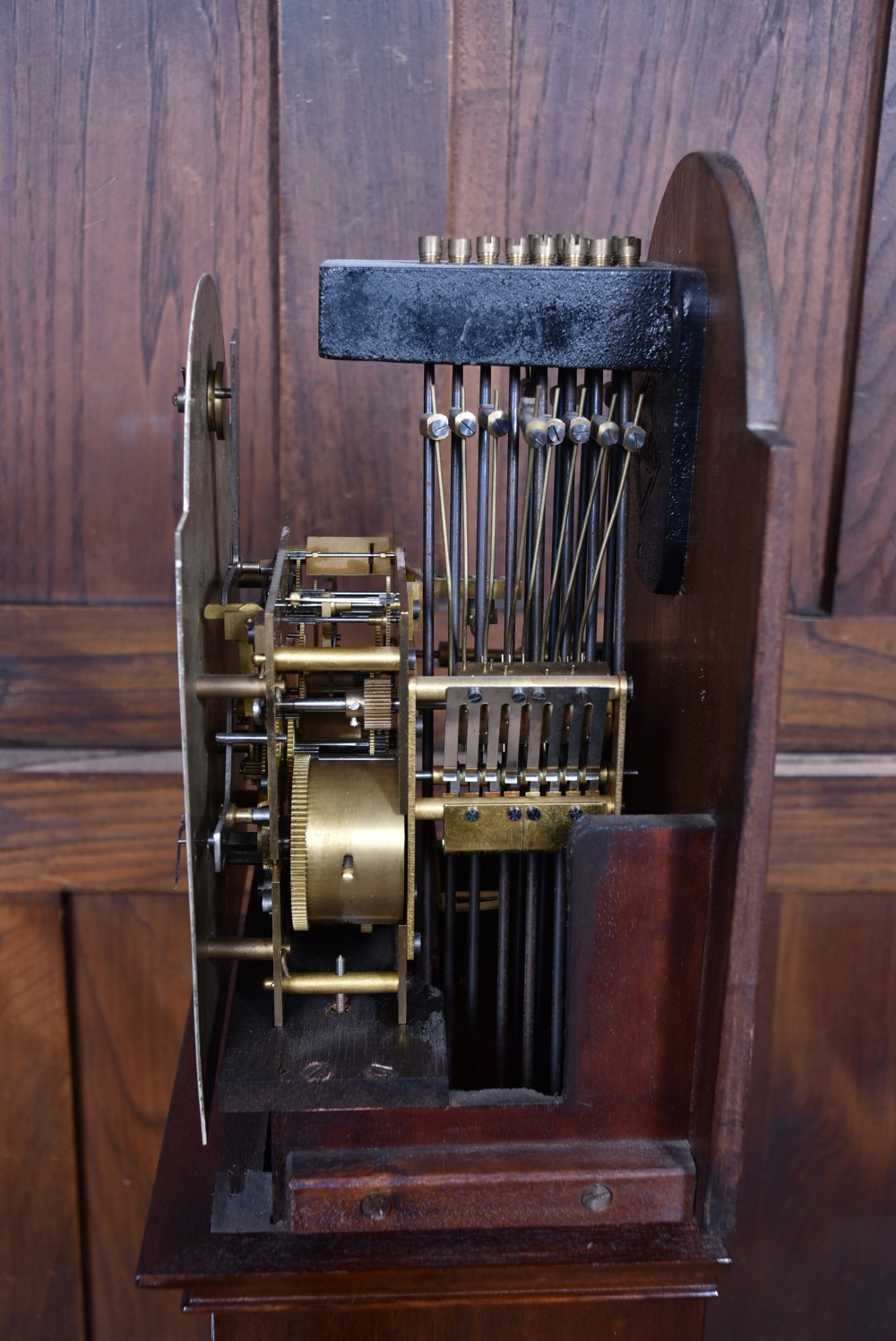 German Mahogany Grandmother Clock View X