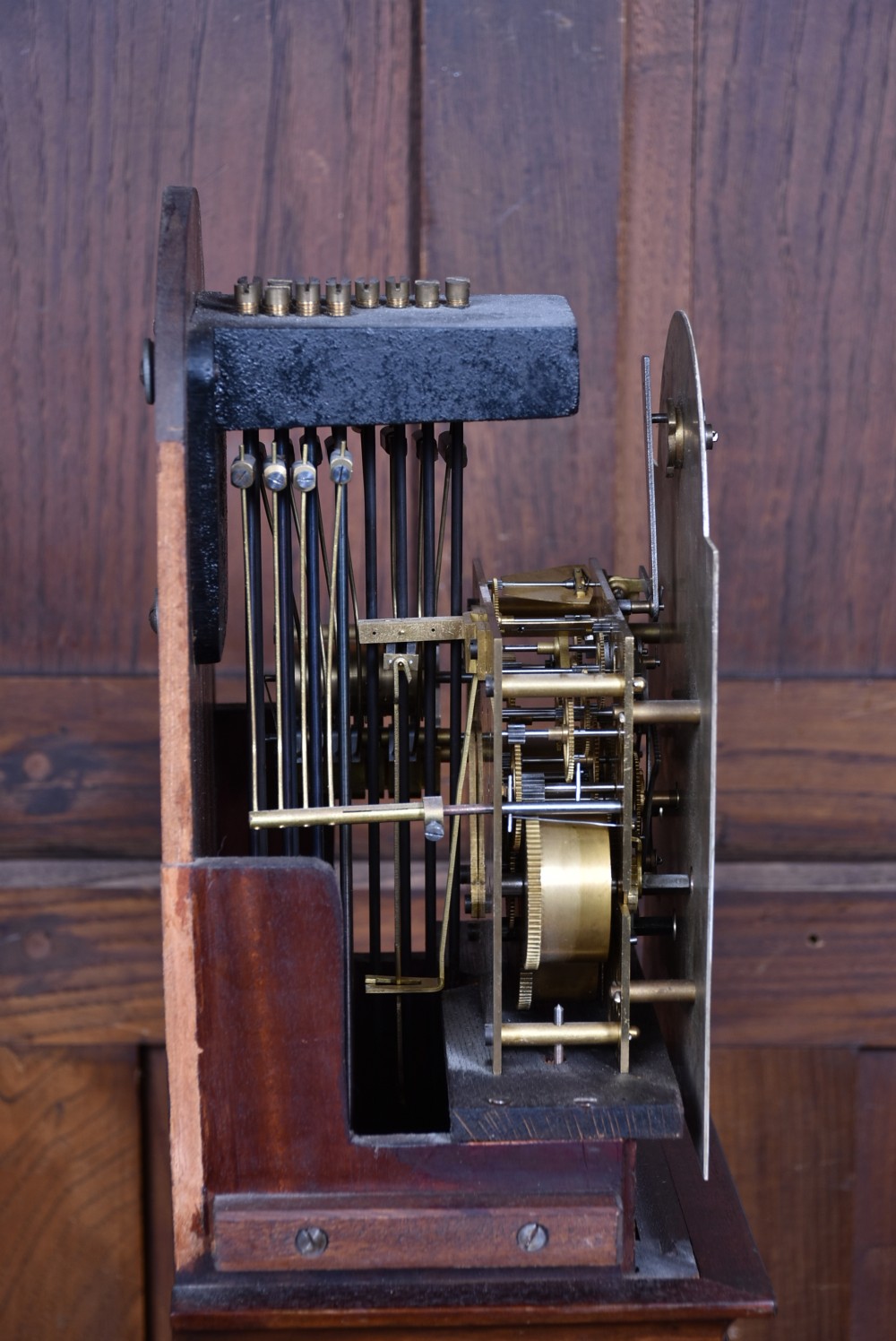 German Mahogany Grandmother Clock View XII