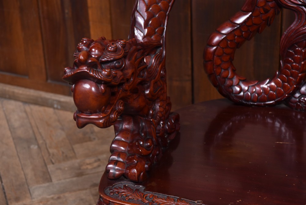 Chinese Carved Dragon Chair View IV