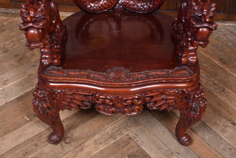 Chinese Carved Dragon Chair View IX